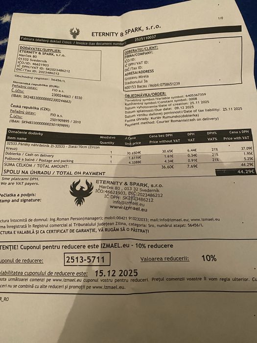 Lant barbatesc cu cruce