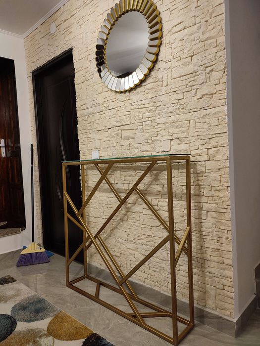 Măsuță decor aurie