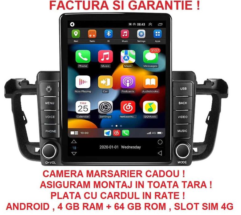 Navigatie Peugeot 508 din 2010 - 2018 Ecran TESLA 9.7 inch 4GB RAM