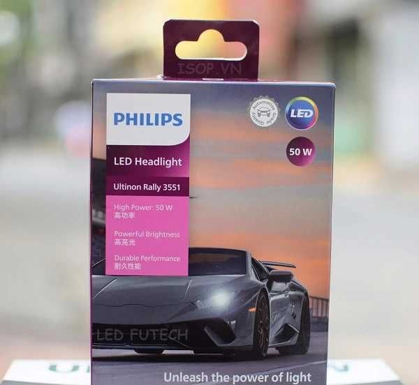 LED Крушки Philips, H4, 50W, 4000lm, 6300K, с Can-Bus технология