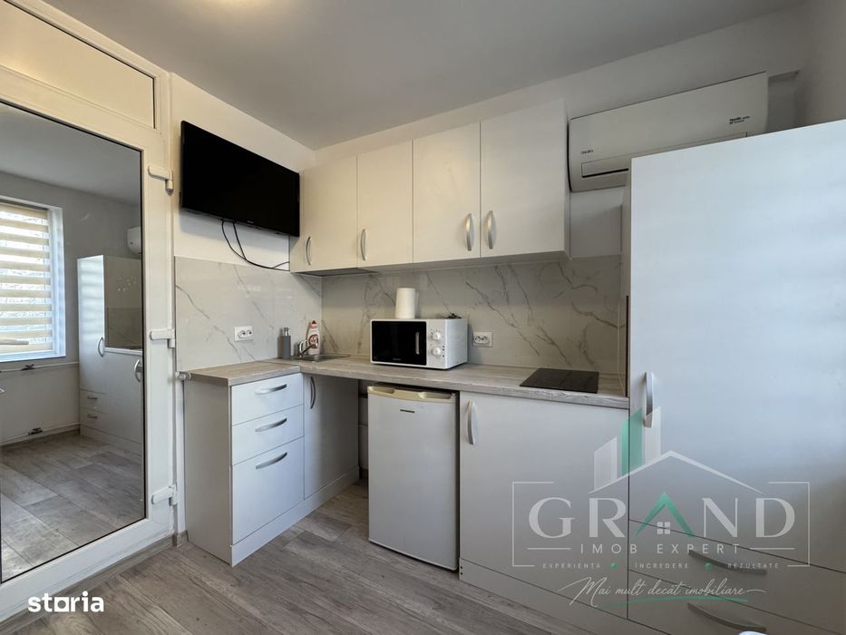 Garsoniera renovata complet | 12 mp | Etaj 1 | Mobilier pe comanda |
