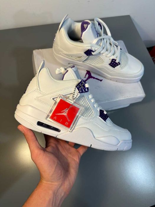Nike Air Jordan 4 Retro White Court Purple marimea 44