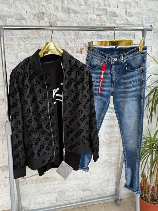 Set Blugi DSQ2 + Tricou Amiri + Jacheta DSQ2