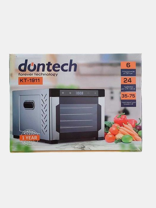 Сушилка овощей и фруктов Dontech KT-1911 Дегидратор 6 поддонов