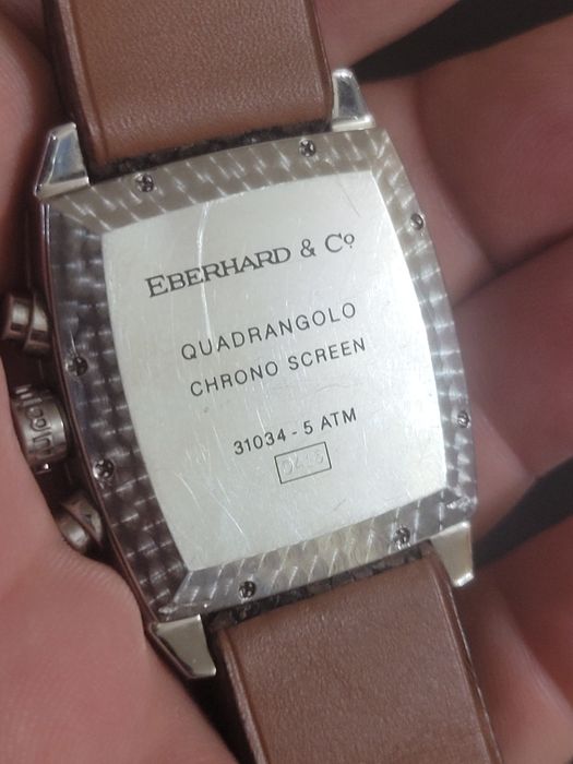 Eberhard Quadrangolo ref 31034 automatic chronograph Lemania 1872