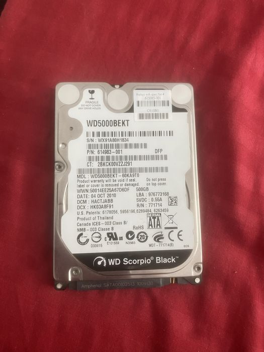 HDD Western Digital Black 500GB, 7200 RPM