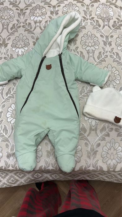 Детский комплект комбенизон+конверт