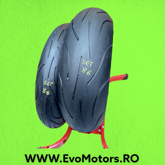 Set Anvelopa Moto 120 70 17 si 180 55 17 Michelin Pilot Power Set86