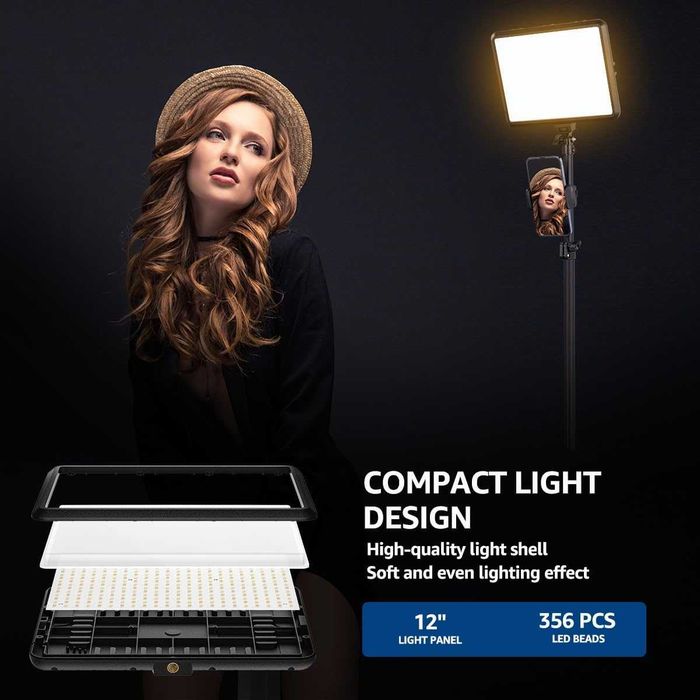 Комплект LED видео осветителни тела, NiceVeedi Studio  2800-6500K