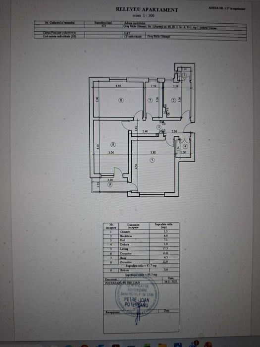 Vand Ap. 3 cam. Baile Olanesti, et. 1/3 in bloc cu curte