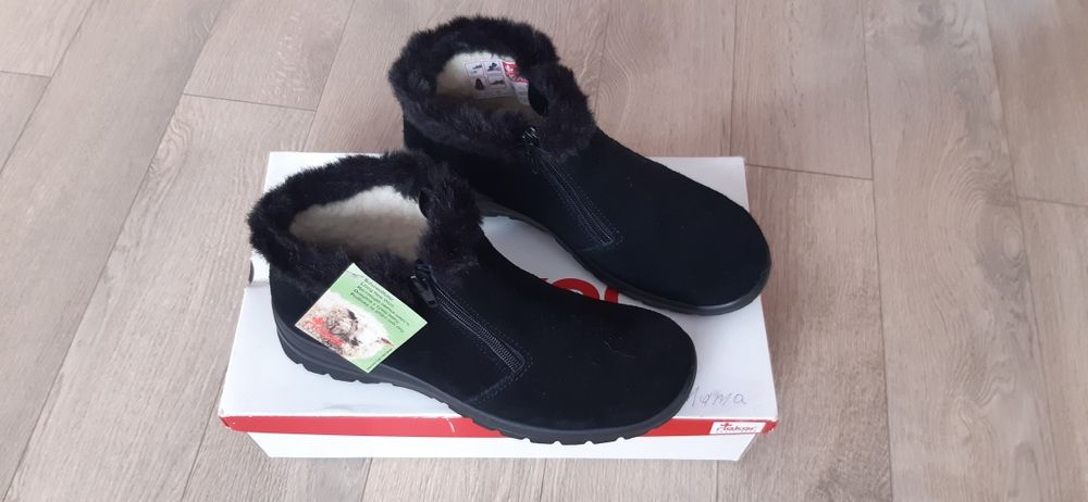 Botine dama Rieker, interior cu blana de oaie