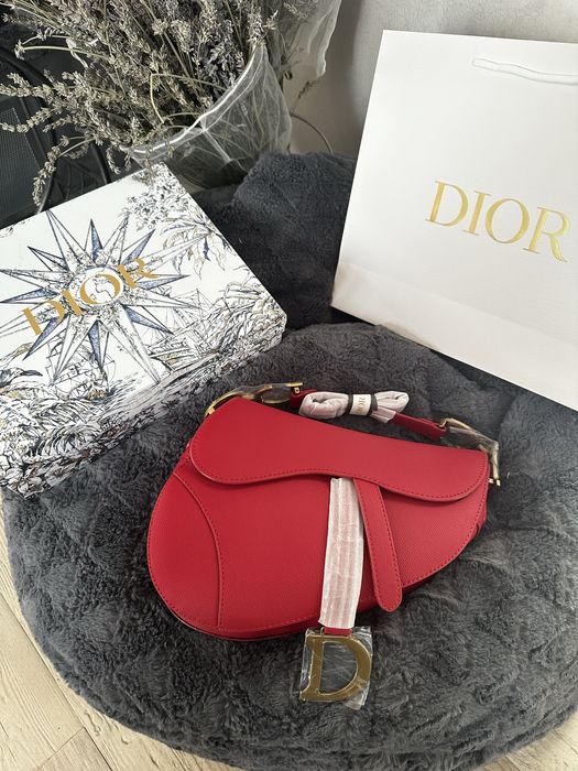 Dior Saddle Bag Red 24 x 20 x 11 cm