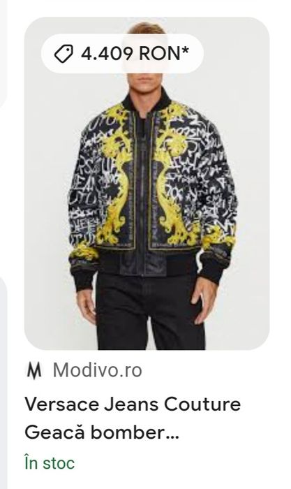 Oferta Geaca VERSACE JEANS COUTURE L,XL  originala 100% nou lichidare