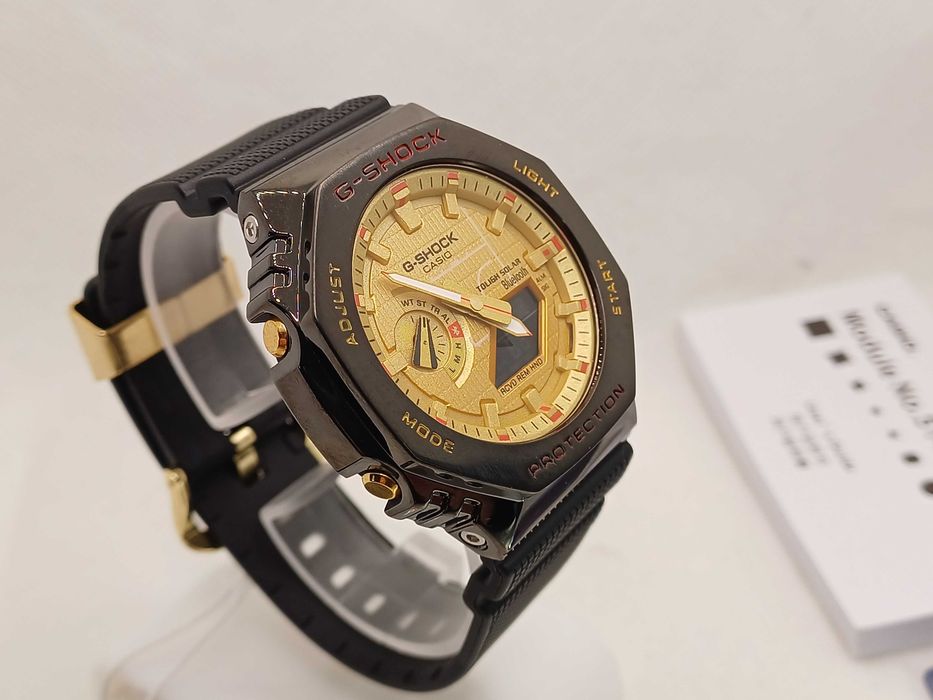Ceas Sport Casio g shock GMb 2100rh 1a, Metal Gun-Gold .Nou, Garantie 2ani