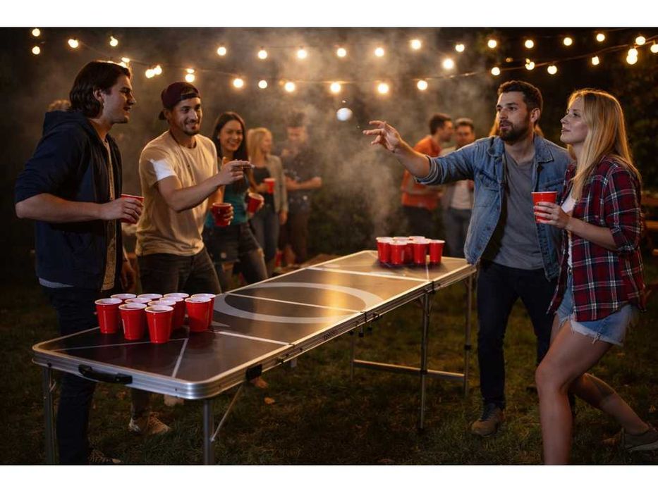 НОВИ! Сгъваема маса за бира понг 240см Beer Pong