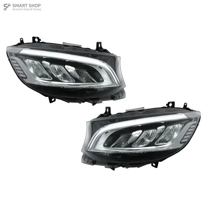 Faruri Full LED Mercedes Sprinter W907 W910 Halogen (2019-2023) Negru