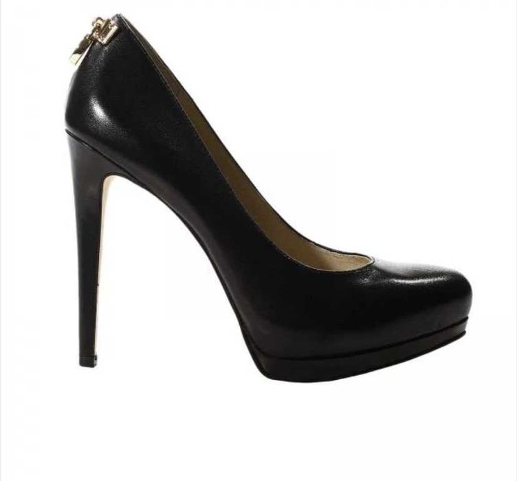 Дамски обувки Michael Kors Hamilton Black Leather Pump