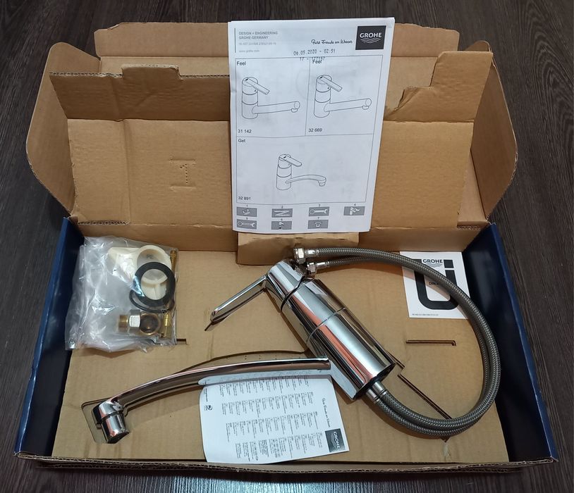 Baterie spălător (Grohe) cu monocomandă 1/2", model Get 32891 (000)