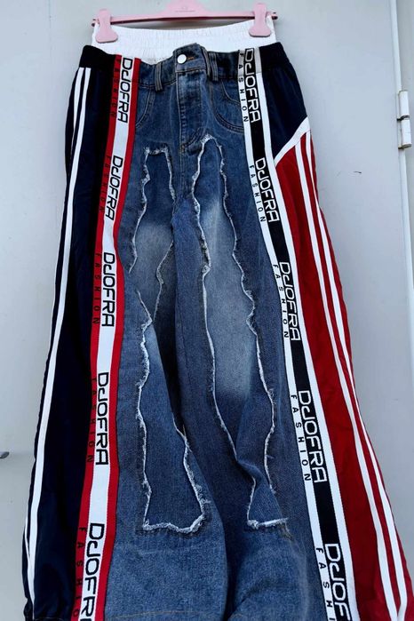 Djofra уникални дамски дънки бойфренд М/Л размер