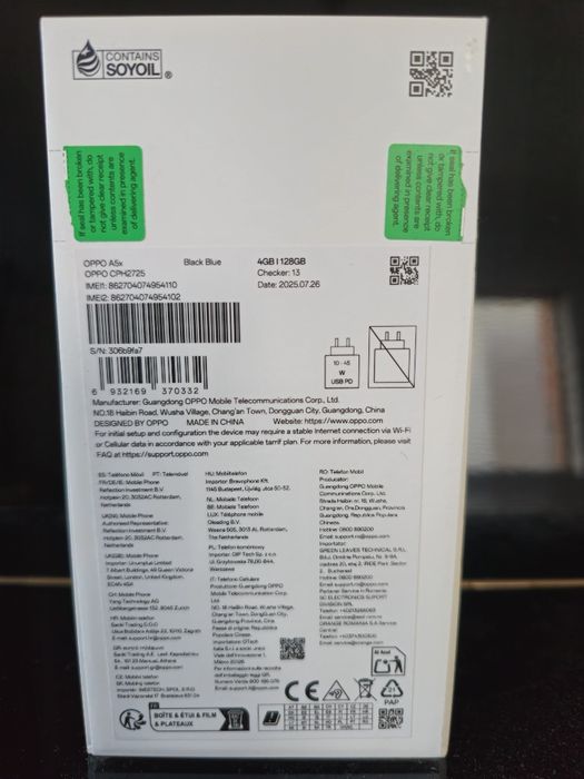 Нов телефон OPPO A5x 4gb ram, 128gb памет!!!