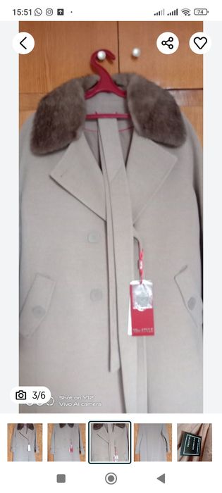 Норка жағалы пальто сатылады