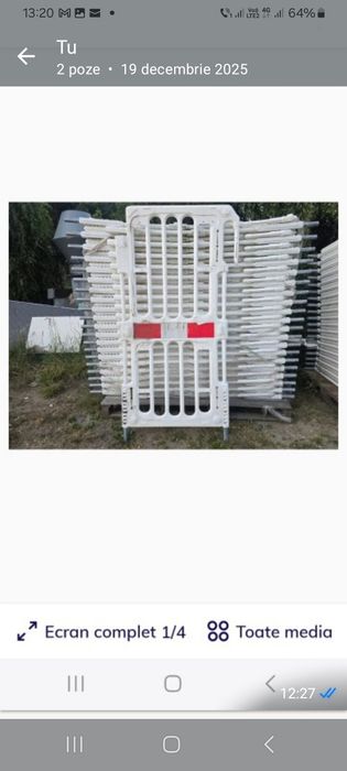 Gard demontabil pt șantier, 40 buc×1 m ×2h