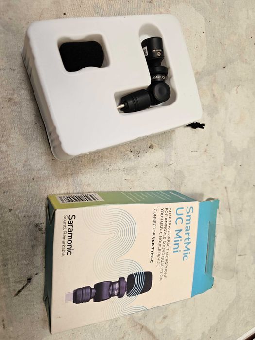Microfon Ultra-Compact USB-C Saramonic SmartMic UC Mini (pentru Telefon, Tabletă, Vlog, Livestream)