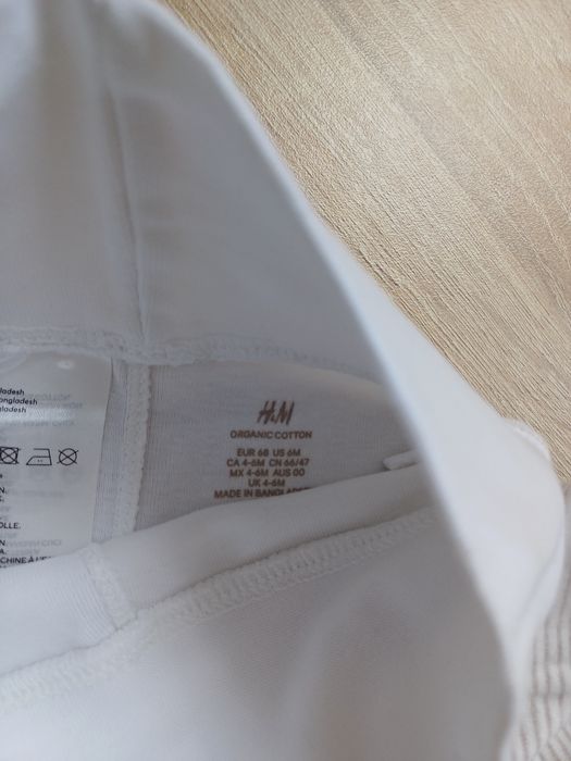 Лот орг памук 0-9м HM бодита,ританки,пижамки