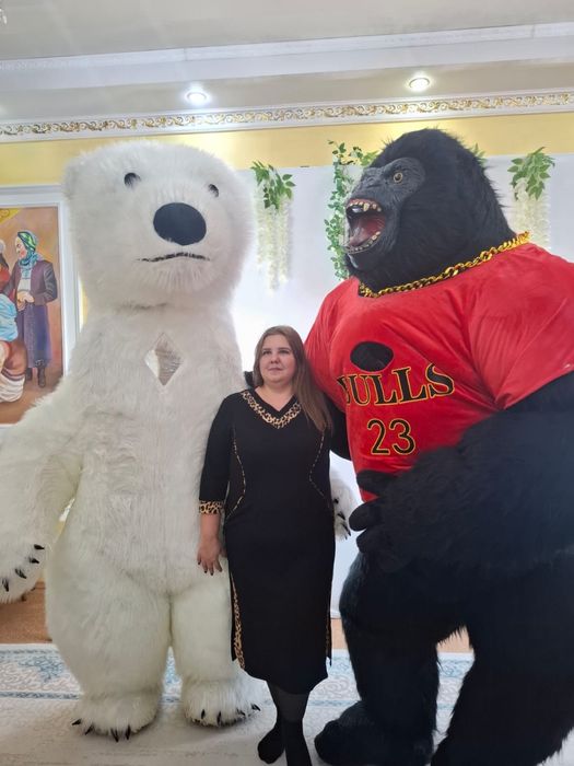 Кинг-конг И Мишка с аниматором г.Уральск