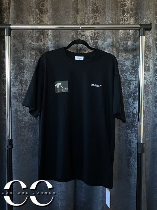 Tricou OFF-White • Calitate TOP • Caravaggio Angel S/S Over • Cod QR