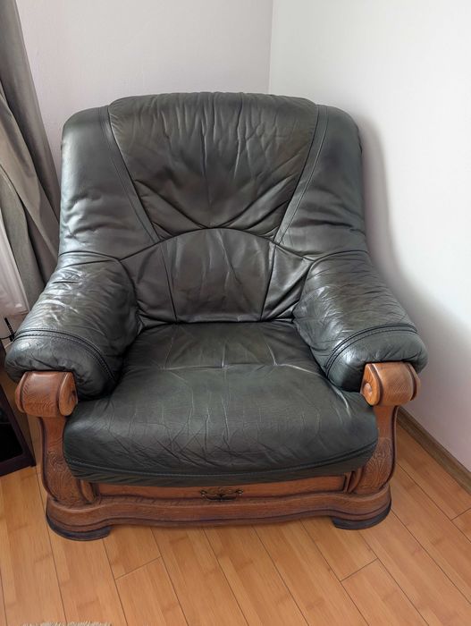 Set canapele si fotoliu piele