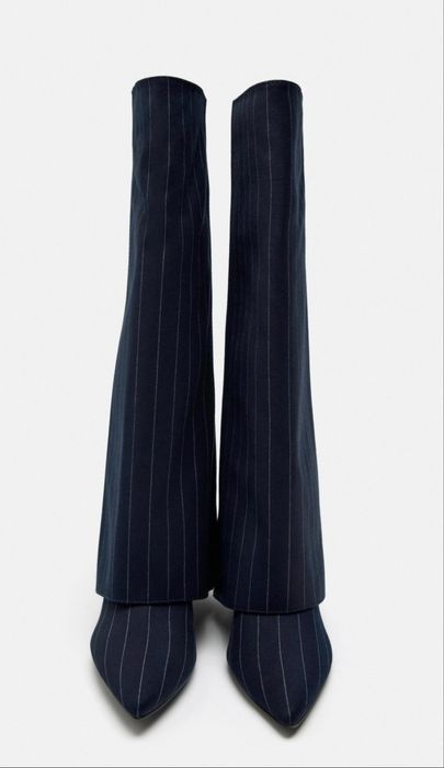 Сапоги zara с высоким голенищем