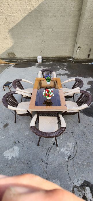 Ratan to'qima stol stul ishlab chiqaruvchidan