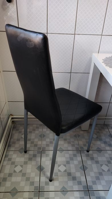 Scaune bucatarie / Set 5 scaune cadru metal, piele ecologica