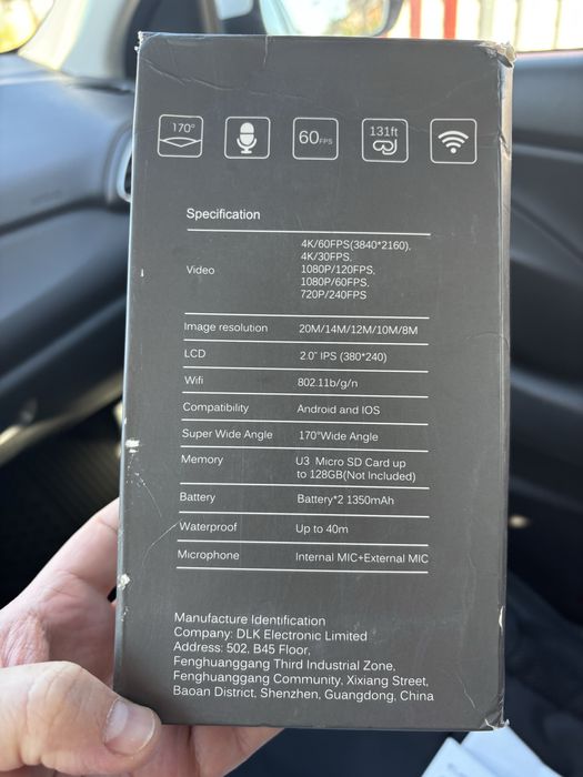 Camera sport Apexcam X60 Pro 4K 60 fps