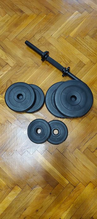 Gantere 10 kg – ideale pentru acasă, stare foarte bună!