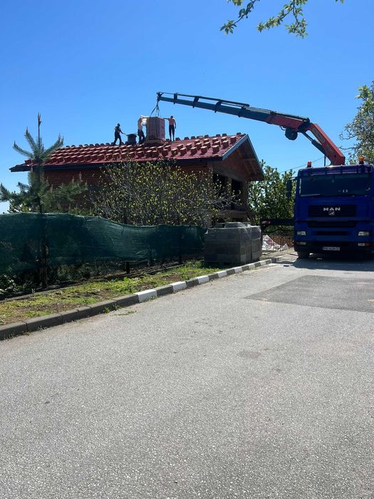 Траспортни услуги с кран Автокран Камион с кран 20 метра