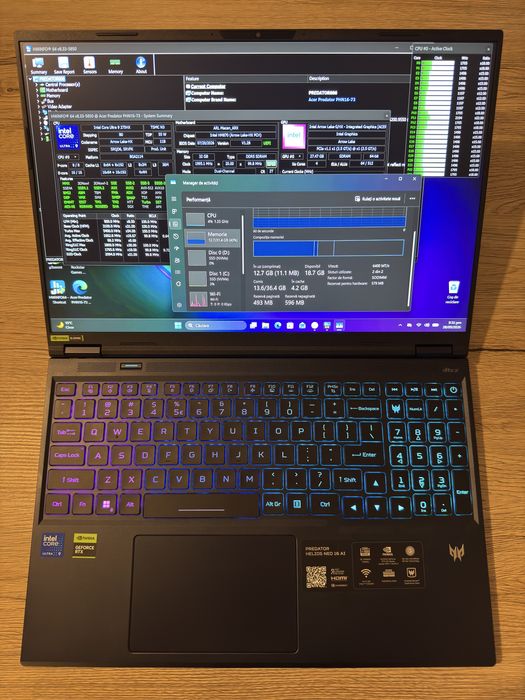 Laptop gaming -Acer Predator – RTX 5070 Ti 12GB | Ultra 9 275HX | 32GB DDR5 | 2TB SSD | 240Hz