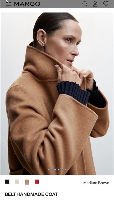 Пальто без пояса  Mango