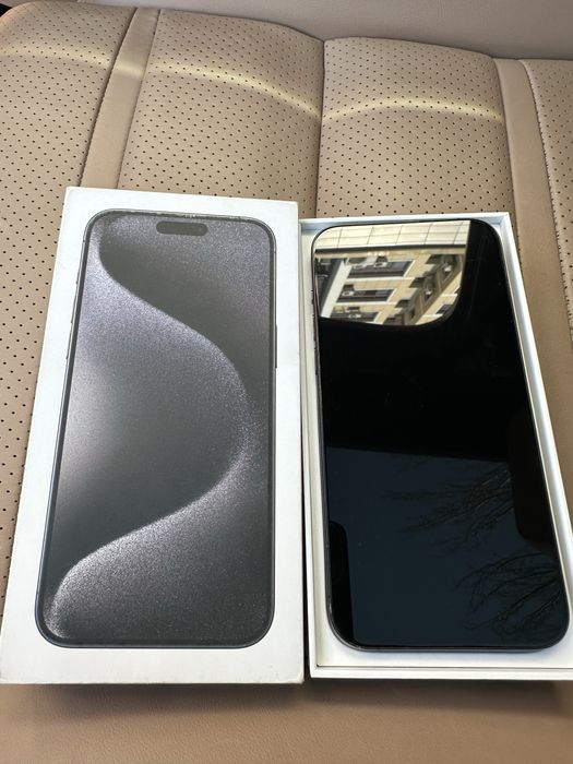 Iphone 15 pro max 1 trb black titanium черный