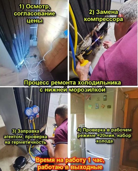 Ремонт стиральных машин, посудомоечных машин, холодильников в Астане