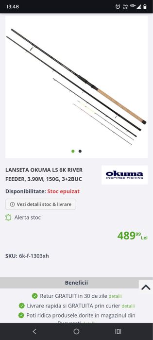 Vand 2 lansete Okuma set