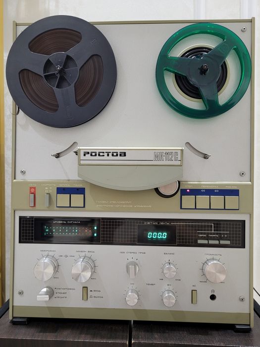Катушечный магнитофон Ростов МК-112С, 1991 год.