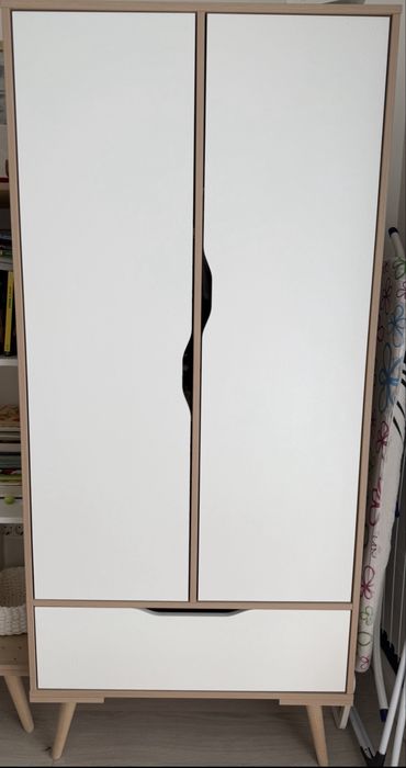 Set mobilier  alb bej pentru cameră de copil – stil scandinav KLUPS SOFIE