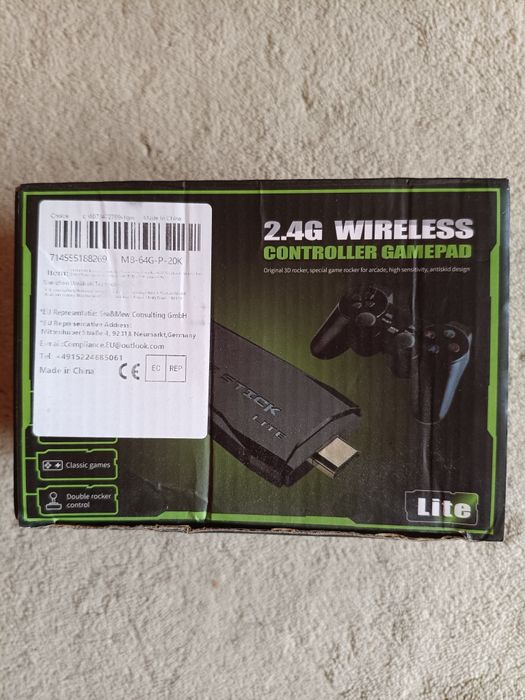 Consolă Jocuri Retro M8 4K 2.4GHz HDMI Stick Wireless Controller GamePad 20.000 Games - NOU / SIGILAT