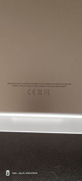 Лаптоп MacBook Air 13 M3 16GB 512 SSD като НОВ
