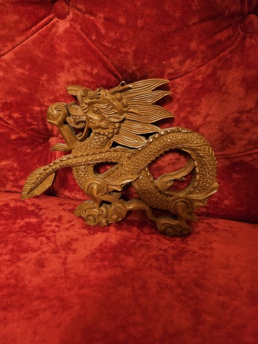 Sculptură lemn vintage