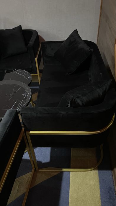 Лофт диван, два кресла столик