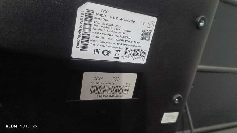 Televizor artel 43talik