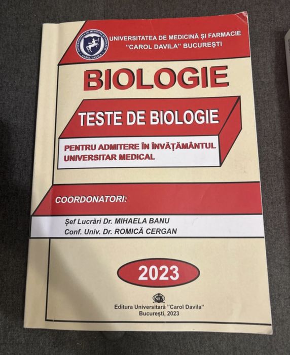 Carti biologie - admitere medicina
